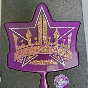 Blinged out Crown Jeffree Star hand mirror